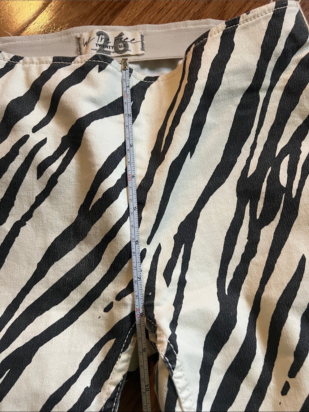 We the free zebra bell bottom jeans 26 - Picture 7 of 8